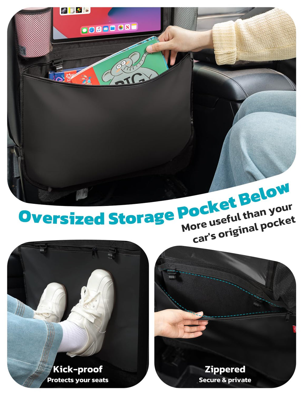 Oasser plastic hooks for umbrellas and tissue box on the back of seat