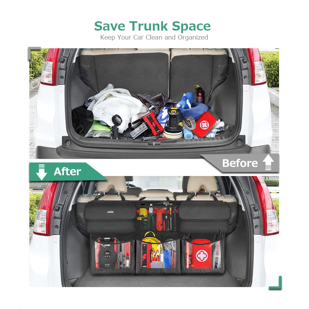 Oasser six-pocket back seat storage neatly organizes car essentials