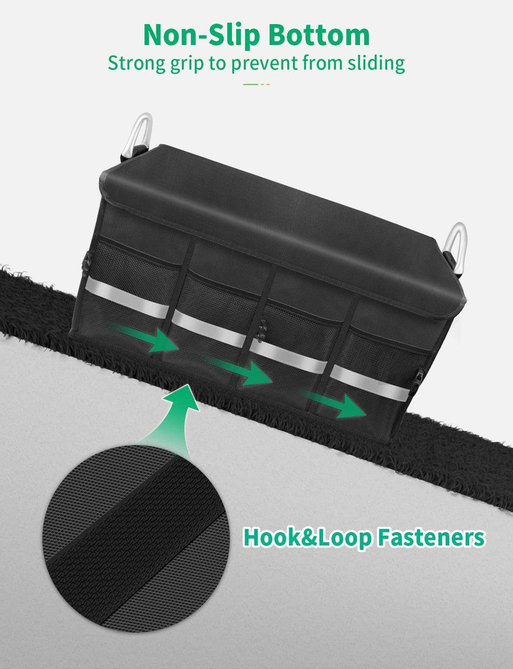 Oasser trunk organizer 65L capacity helps reduce trunk clutter for gear