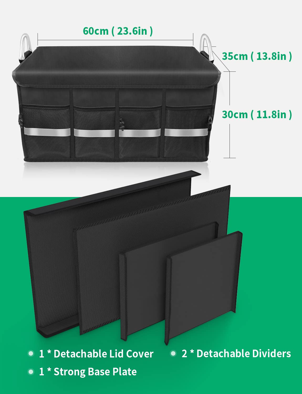 Oasser trunk organizer waterproof fabric withstands daily spills