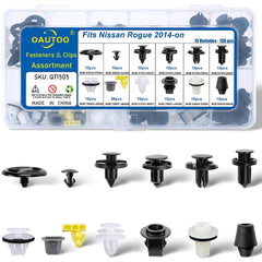 OAUTOO 130-piece Nissan Rogue fastener kit for interior and exterior repairs