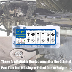 OAUTOO clip-screw-nut assortment keeps front fenders and bumpers securely mounted.