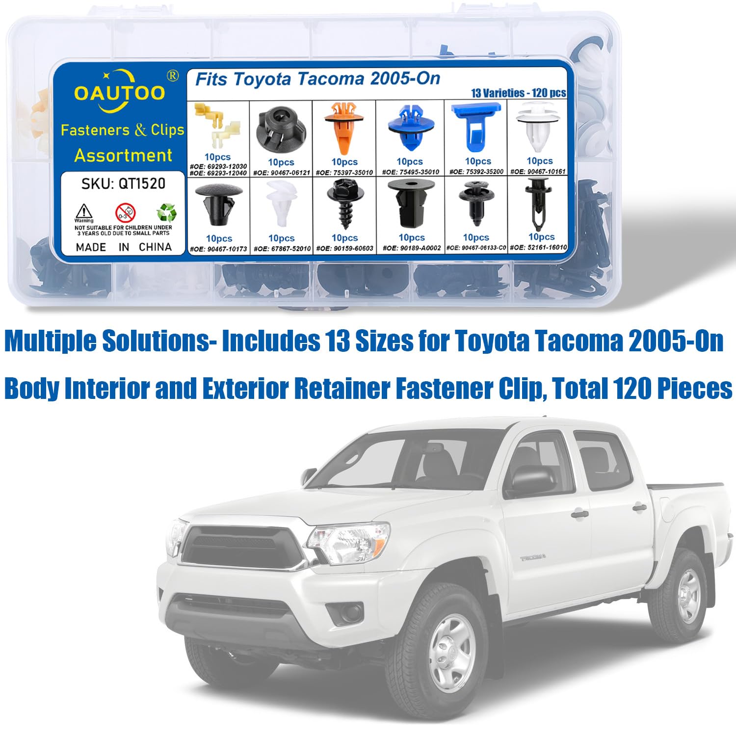 OAUTOO door trim panel retainer clips ensure precise trim alignment