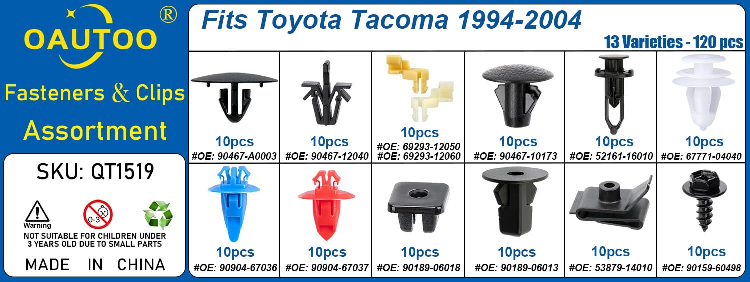 OAUTOO door trim panel retainer keeps panels in place on Toyota Tacoma