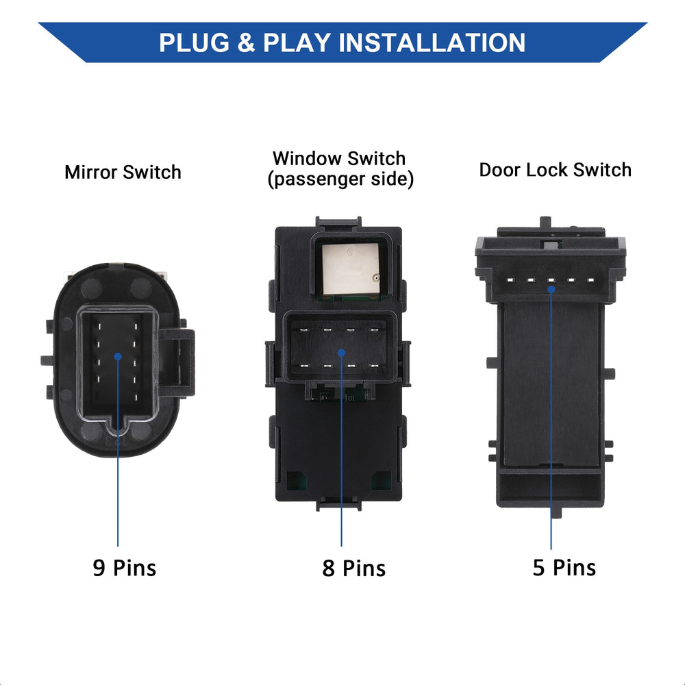 Obaee driver door lock switch for Silverado/Sierra, secure locking at a glance