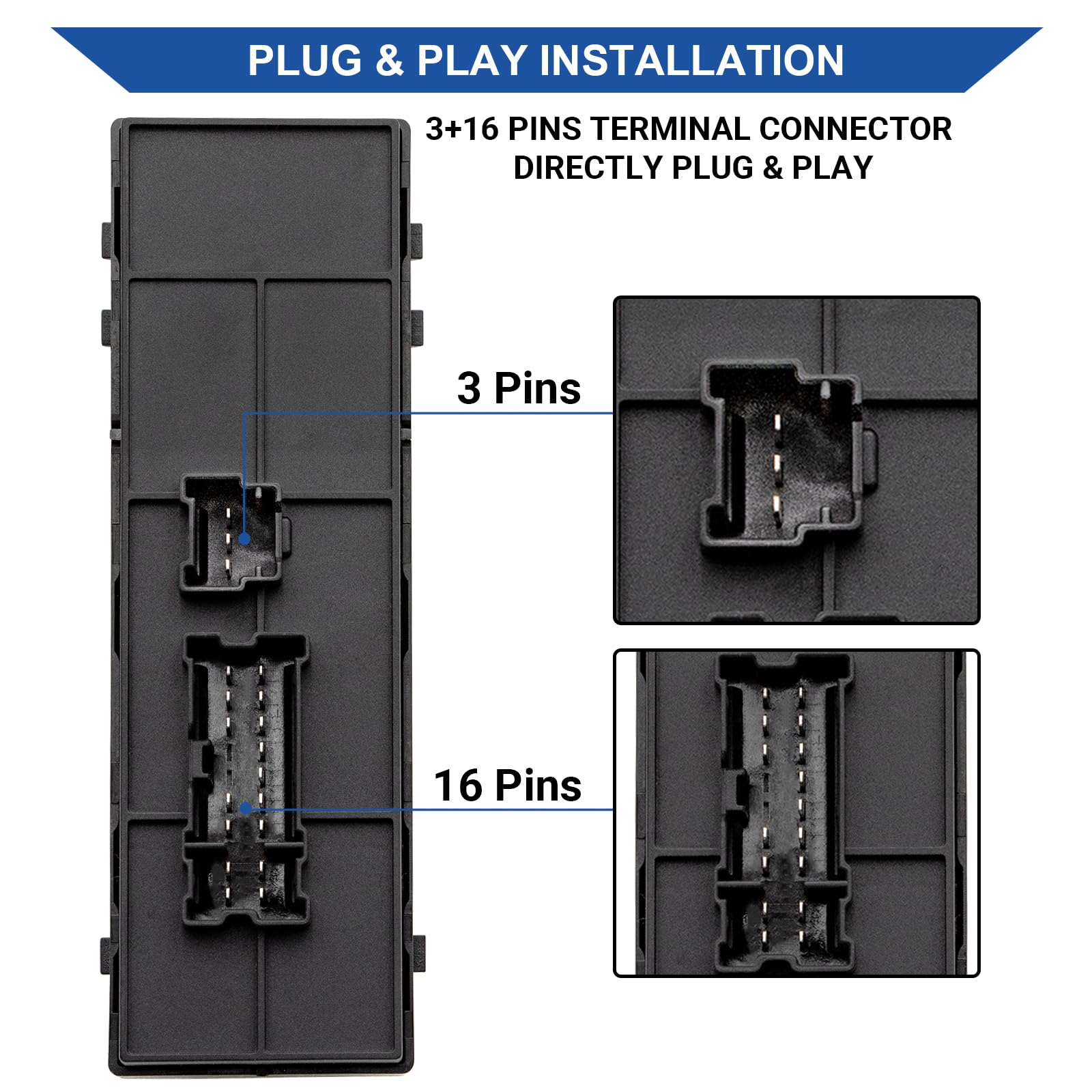 Durable Obaee tactile button panel enhances everyday use.
