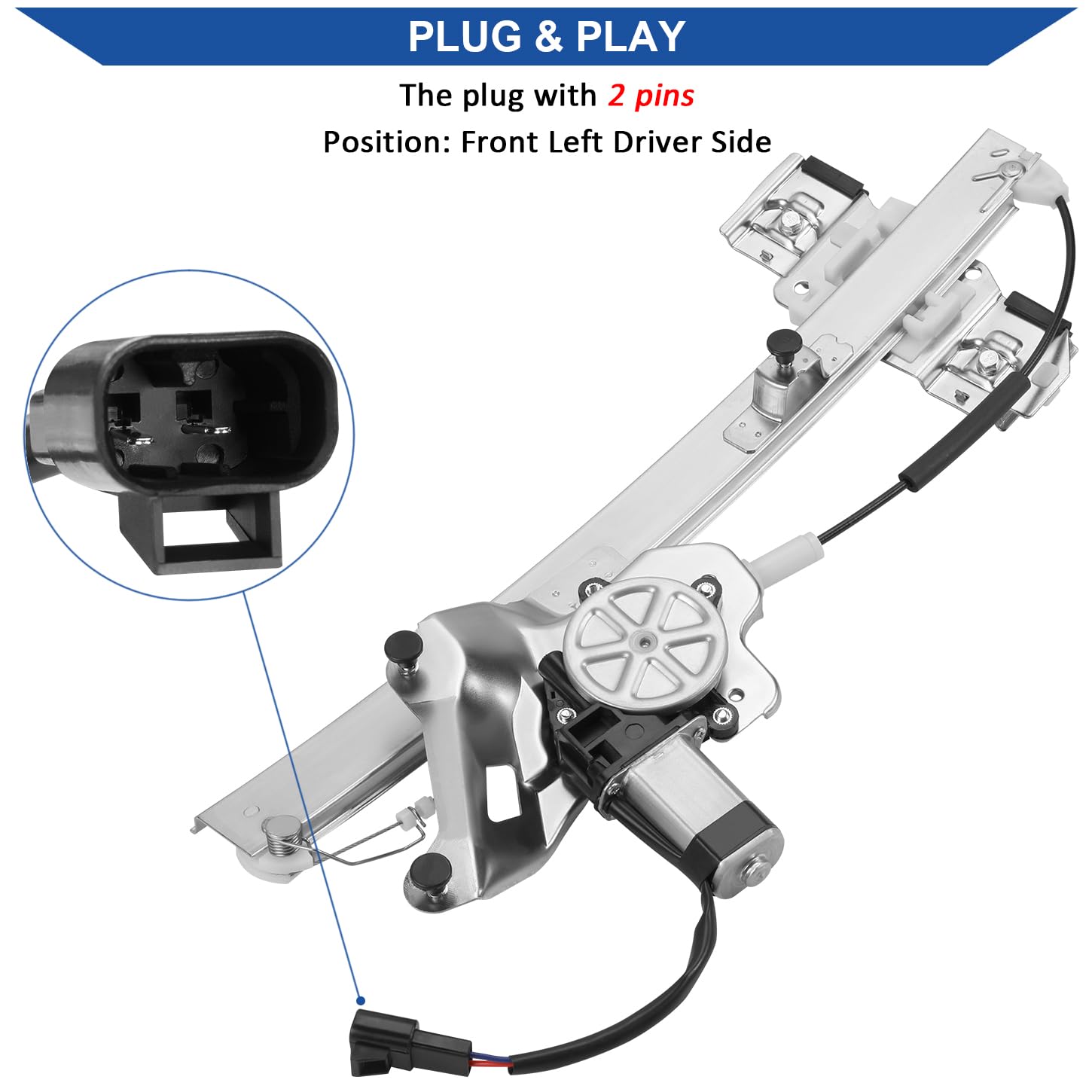 Obaee driver-side power window regulator helps quick, quiet window movement.
