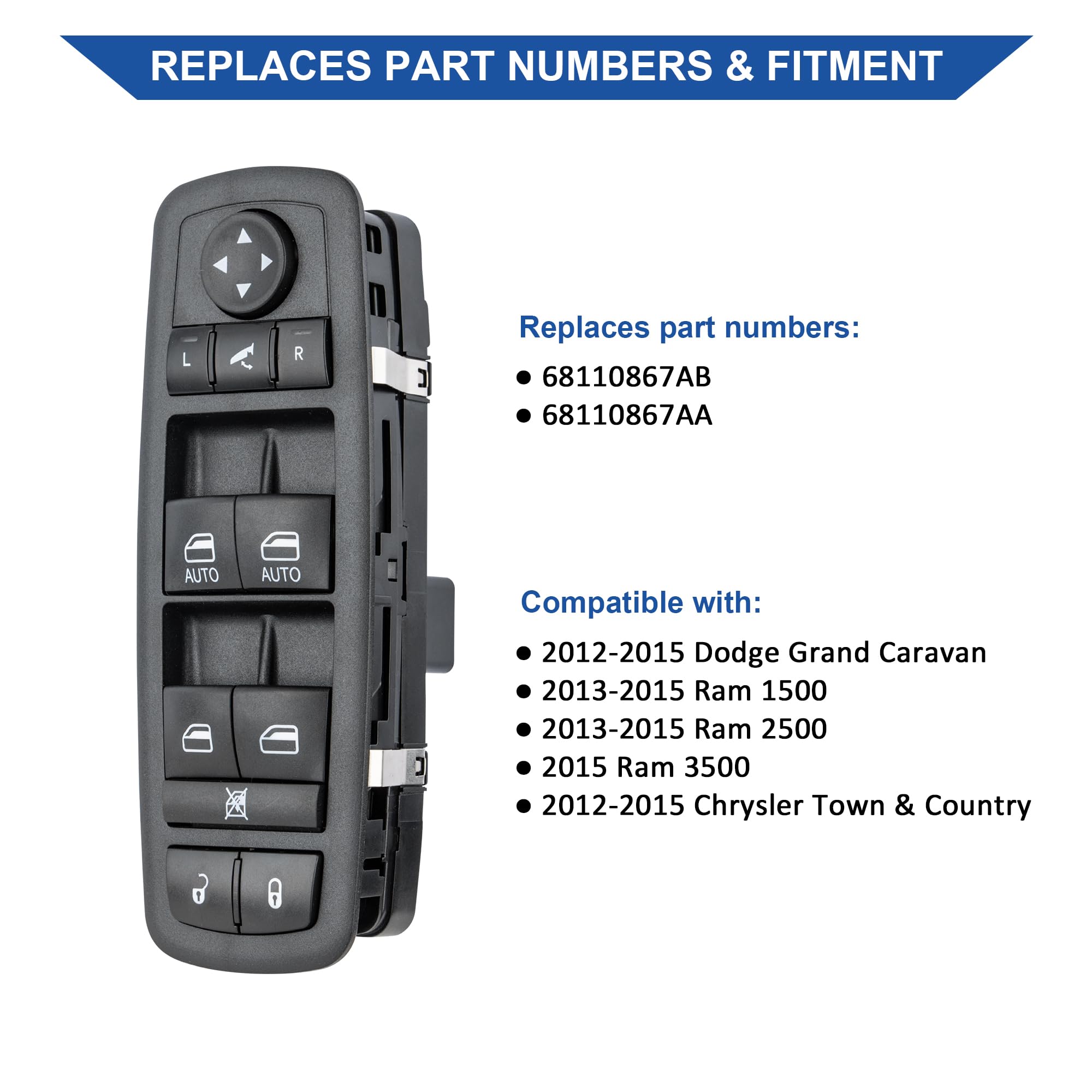 Obaee Ram 1500/2500 window switch providing reliable control