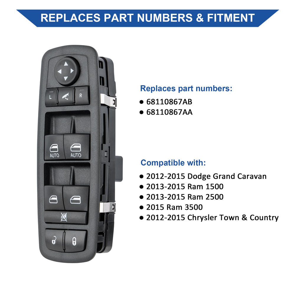 Obaee Ram 1500/2500 window switch providing reliable control