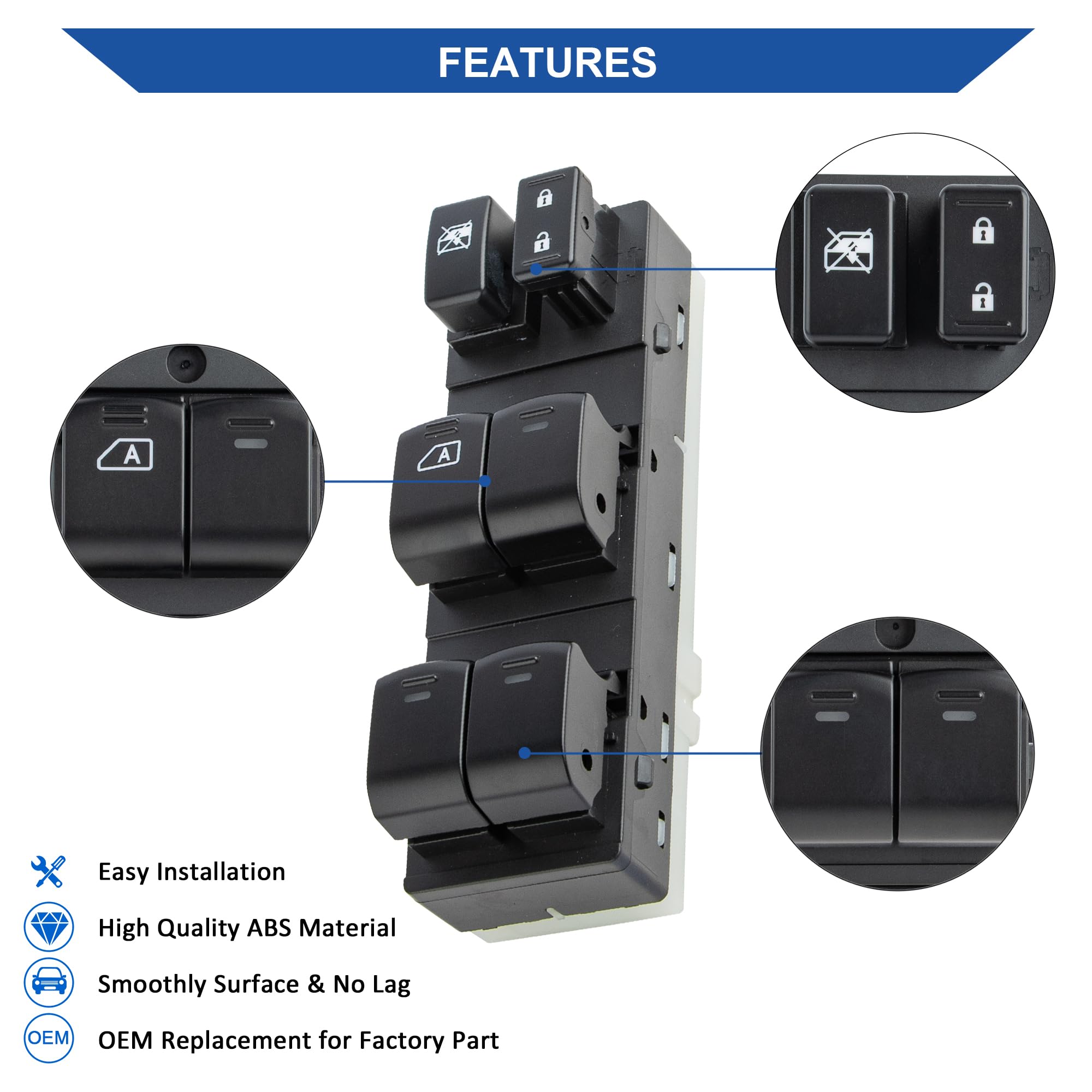 Durable Obaee materials and precise fit for long-lasting window control.