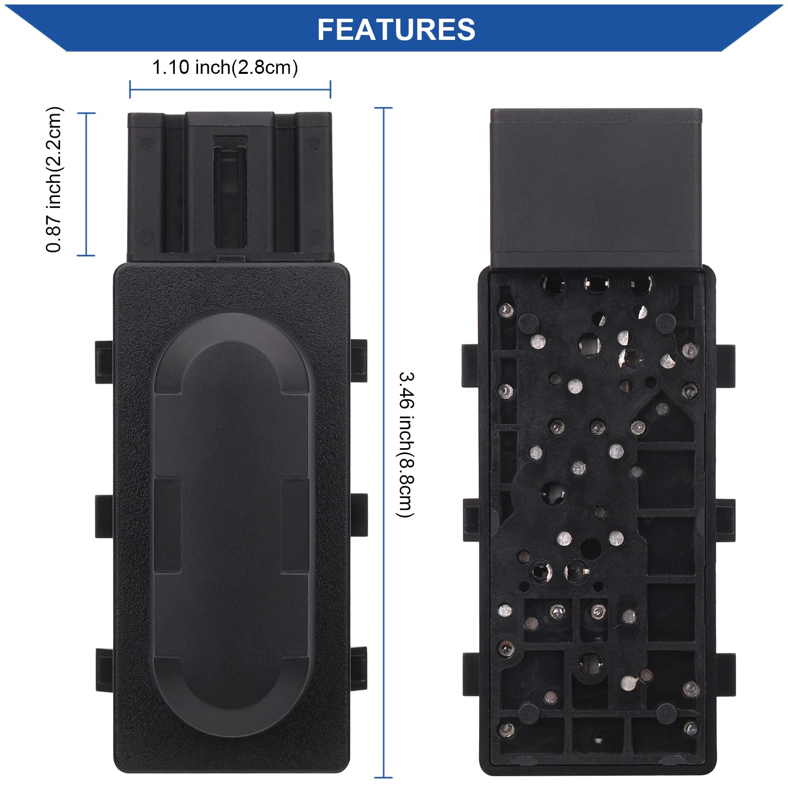 Obaee electronic seat switch with panel, easy passenger side control.