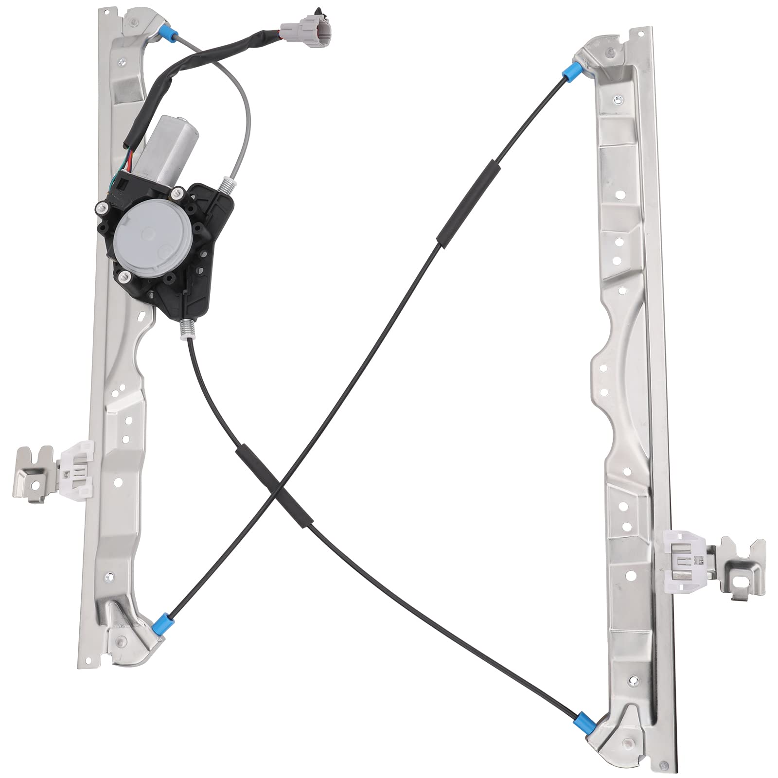 Obaee front-left power window regulator with motor for Infiniti QX56 and Armada, smooth operation.