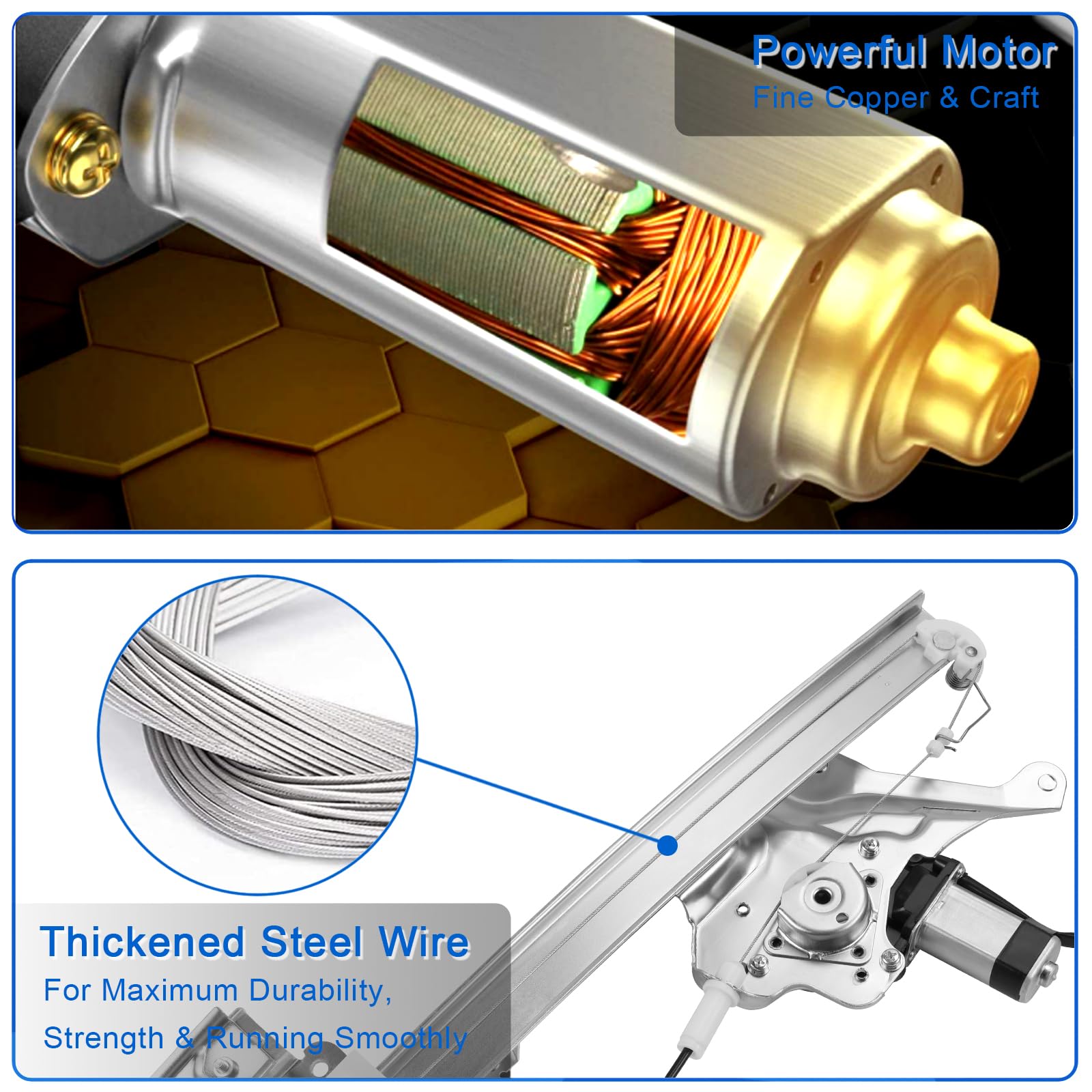 Obaee front-left power window regulator assembly restores daily convenience.