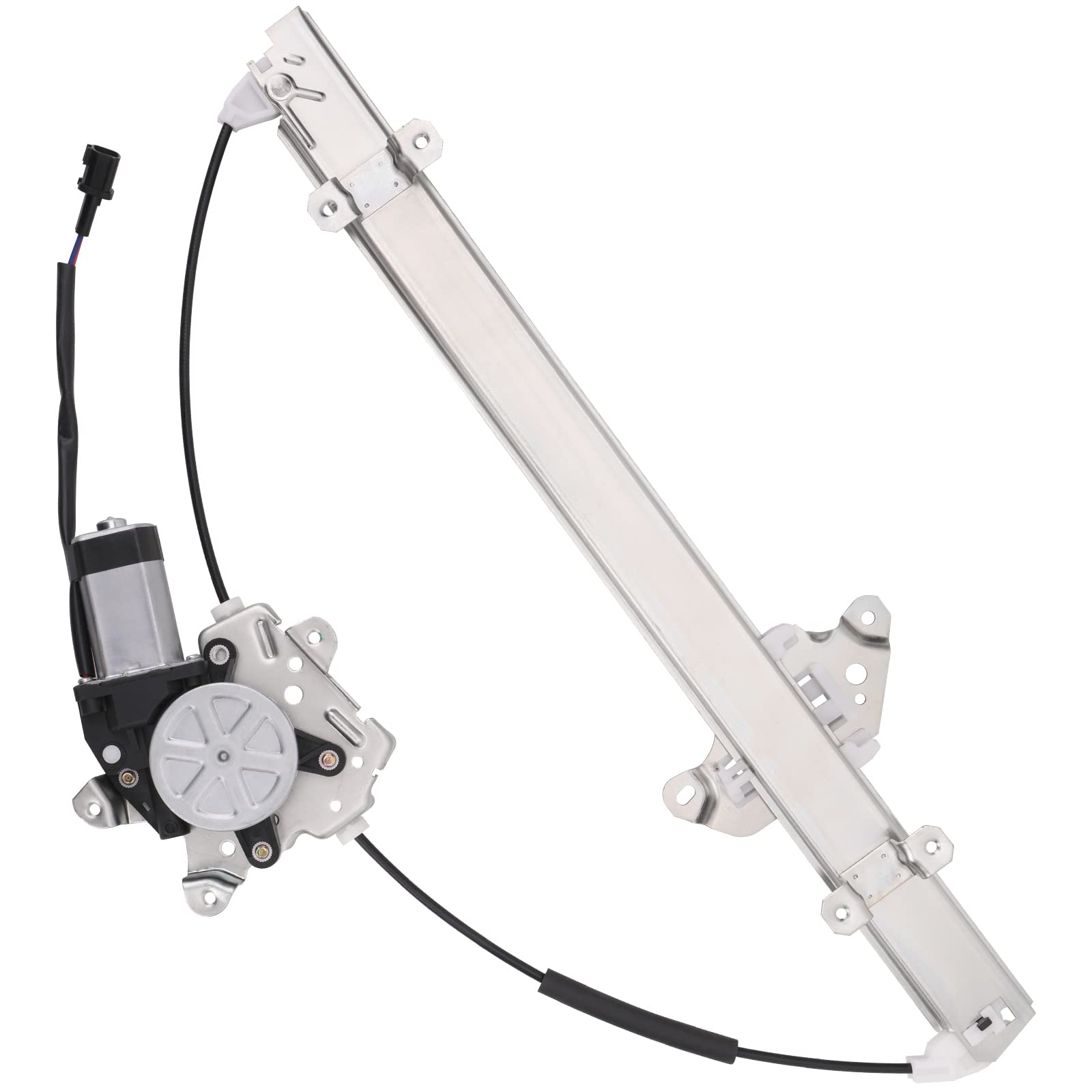 Obaee front passenger window regulator with motor for compatible Nissan models.