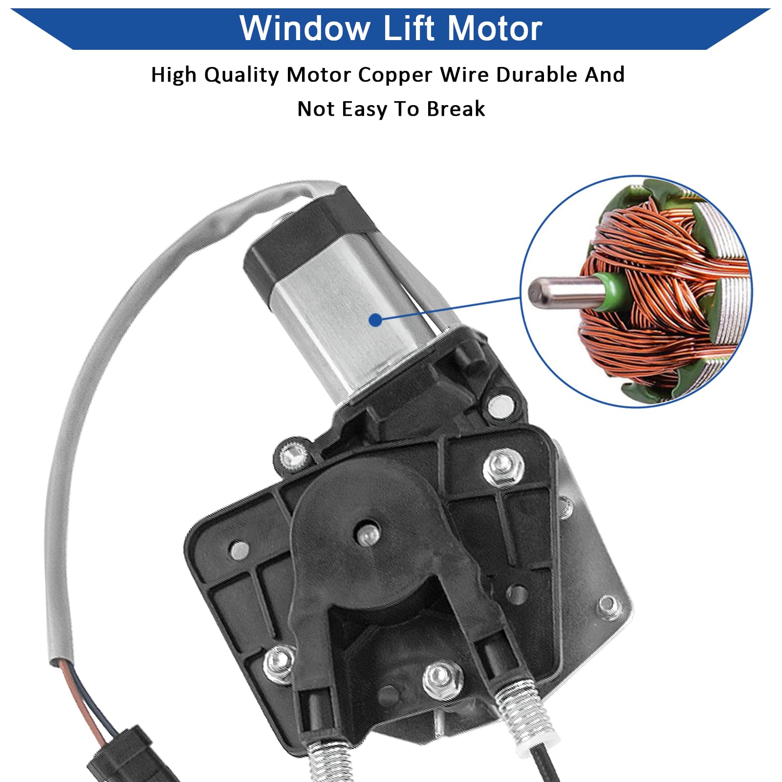 Obaee front-right door regulator assembly with motor for Dodge Durango