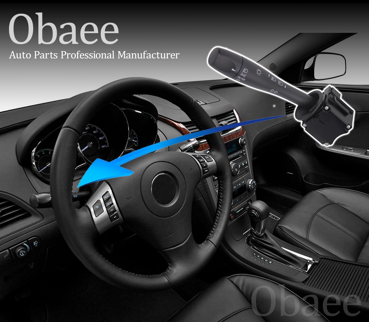 Obaee headlamp dimmer and high/low beam control; durable operation.