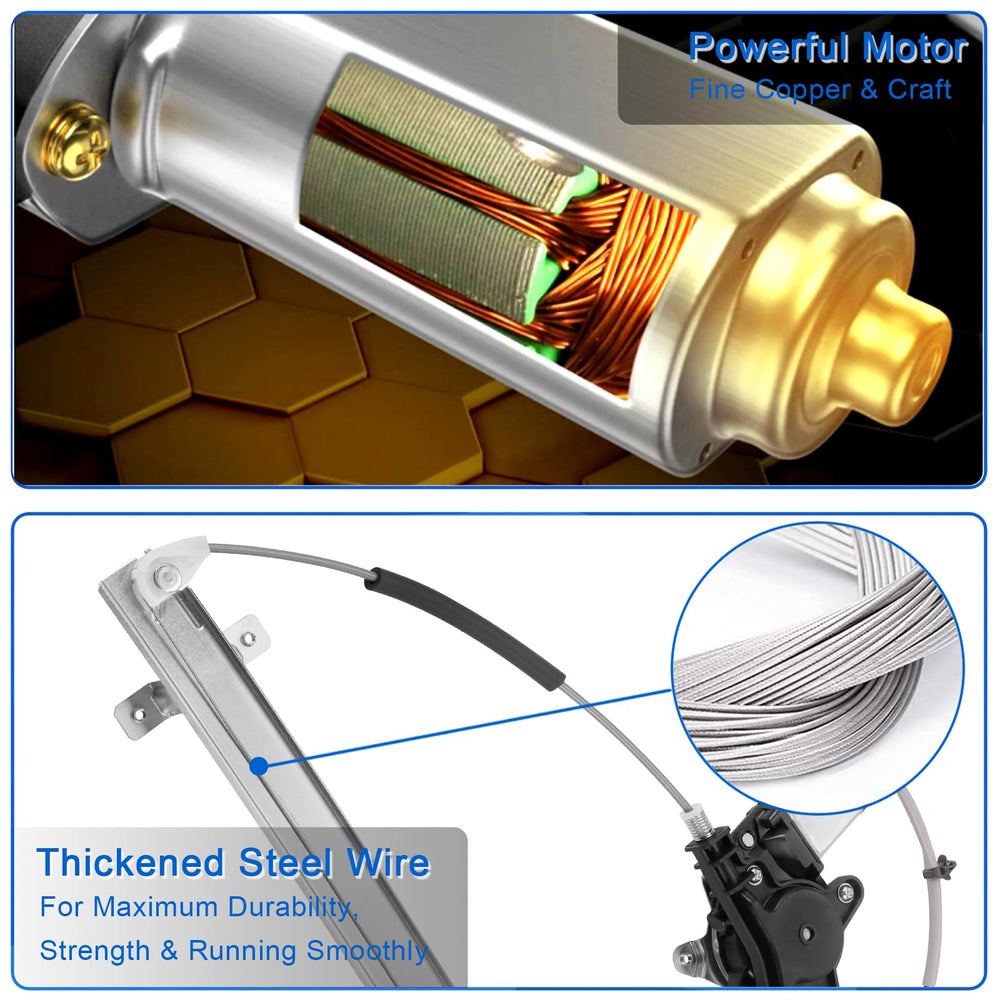 Obaee lifetime-warranty window regulator assembly ensures long-term reliability.
