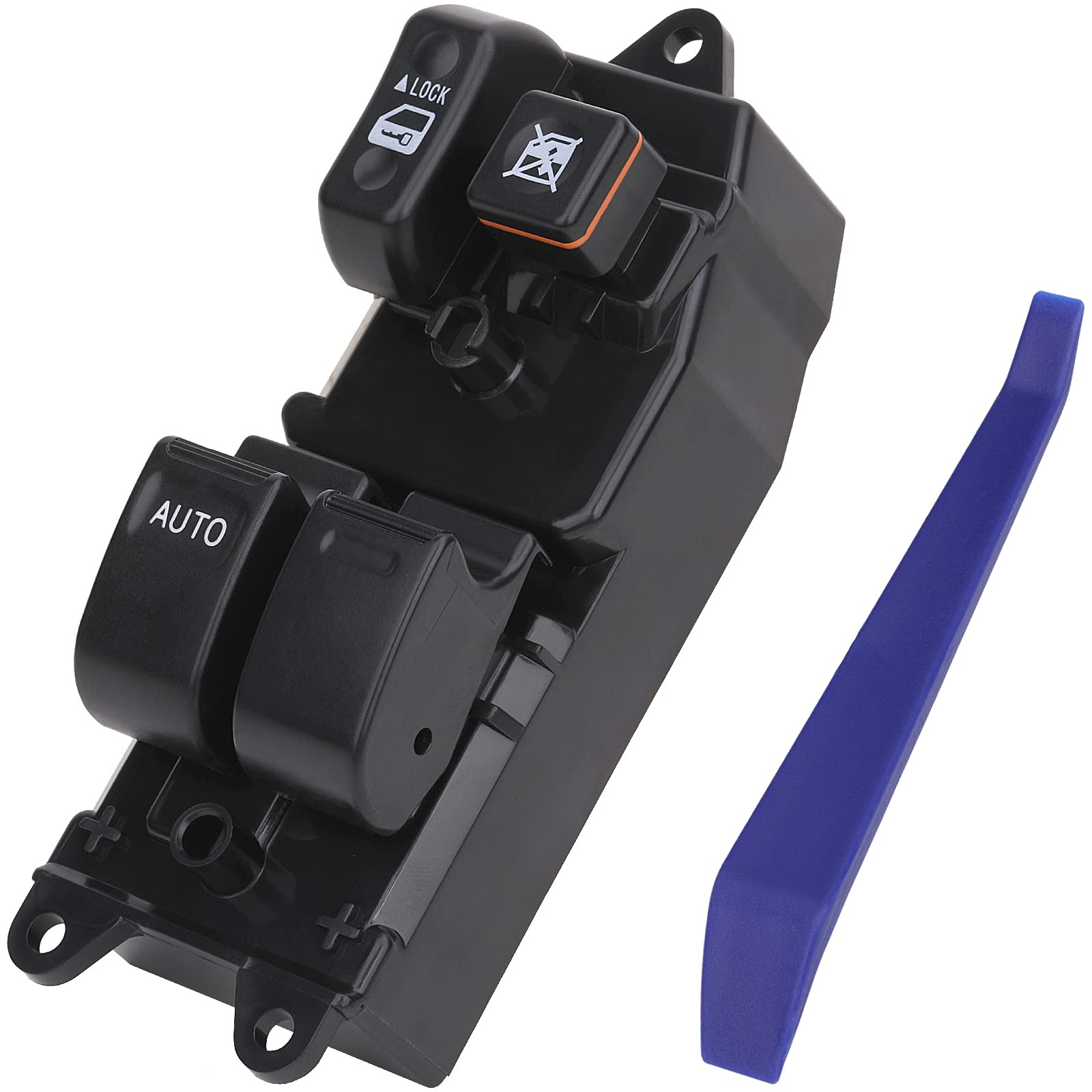 Obaee Master window switch compatibility image shows fits for Toyota Tundra and Tacoma.