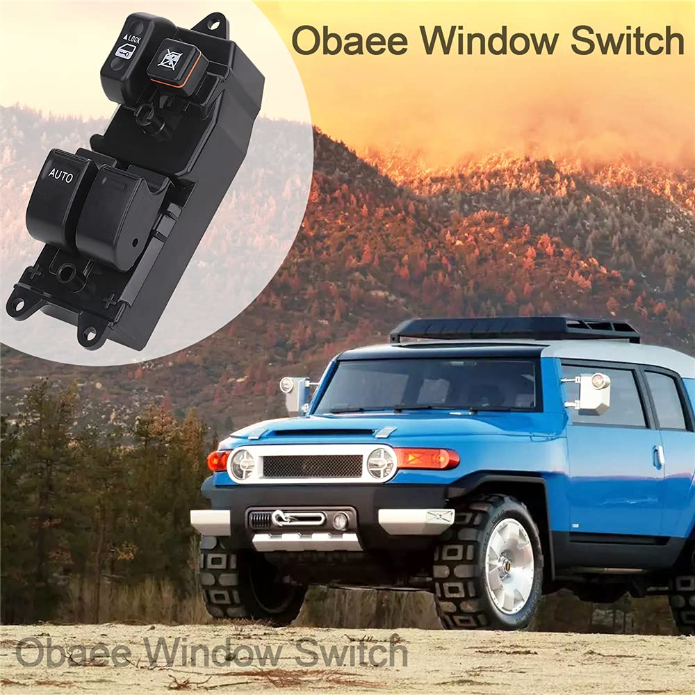 Obaee Master window switch close-up shows durable materials and long-life promise.
