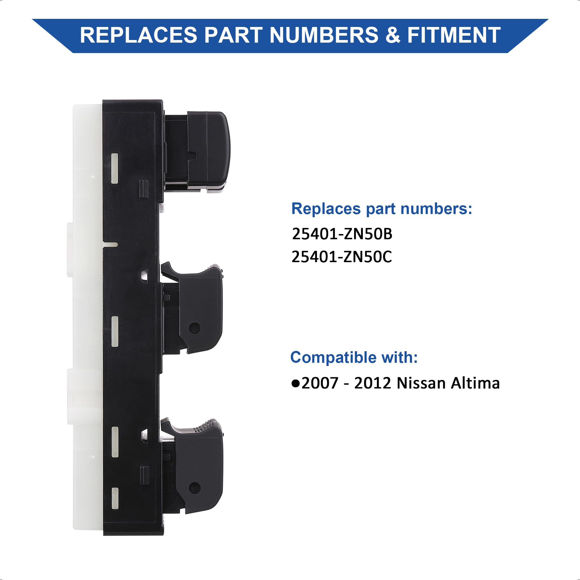 Obaee Nissan Altima window switch compatibility for a precise replacement.