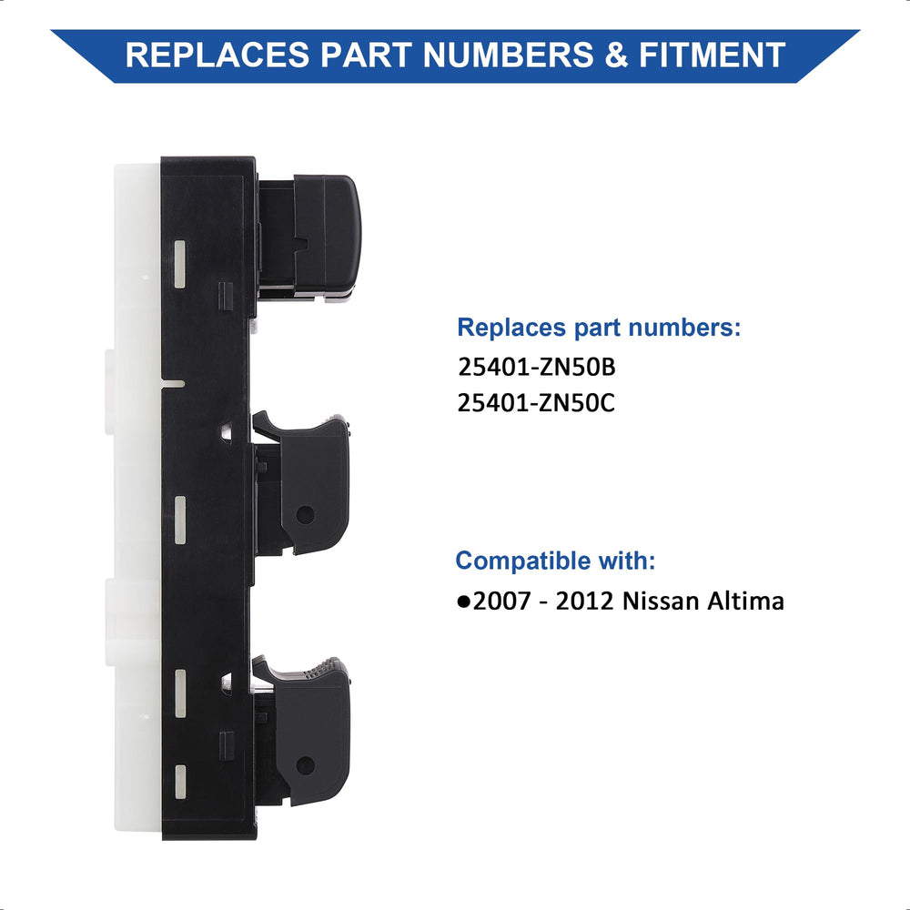 Obaee Nissan Altima window switch compatibility for a precise replacement.