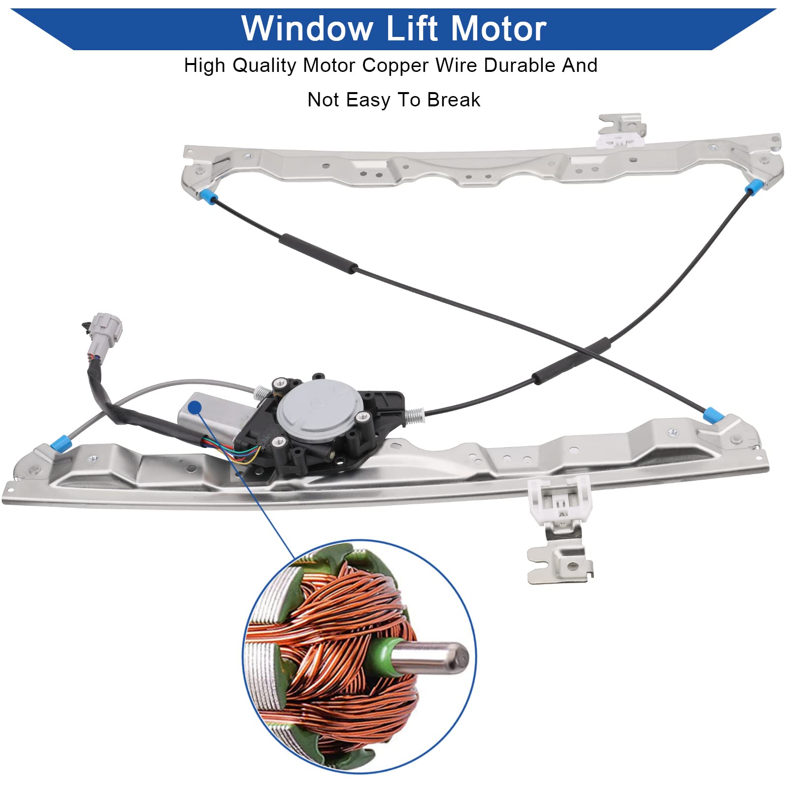 Obaee direct-fit window regulator for Nissan Pathfinder Armada 2004.