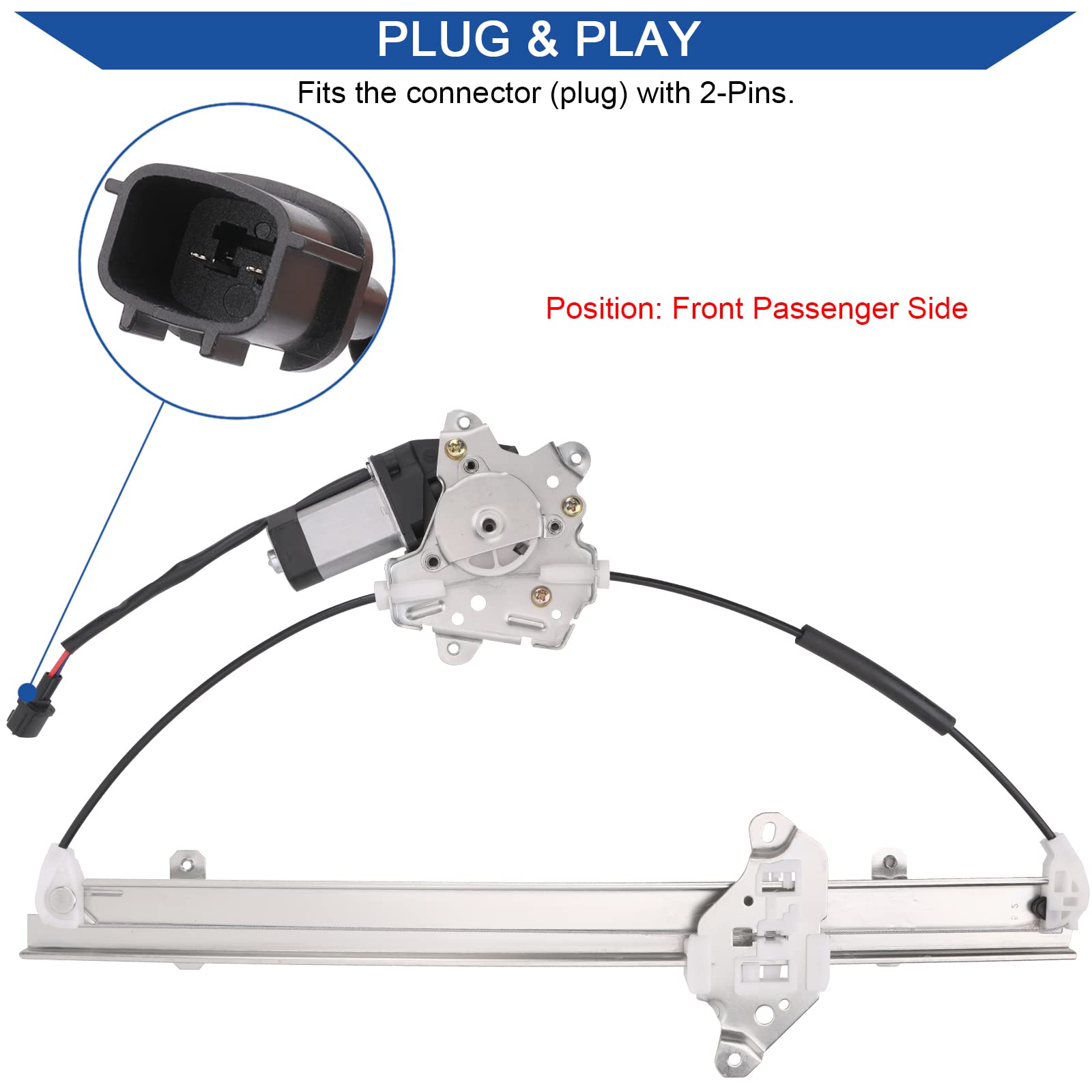 Obaee Nissan Pathfinder window regulator motor supports smooth up-and-down operation.