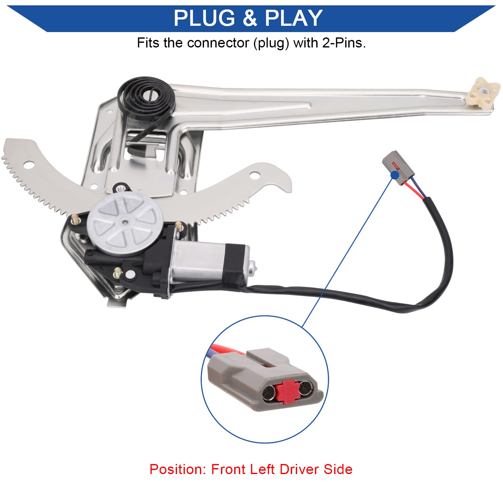 Obaee OE replacement 741-831 front driver regulator restores window function.