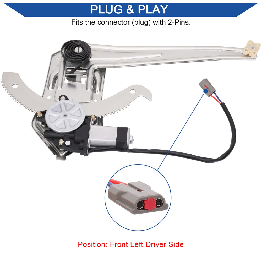 Obaee OE replacement 741-831 front driver regulator restores window function.