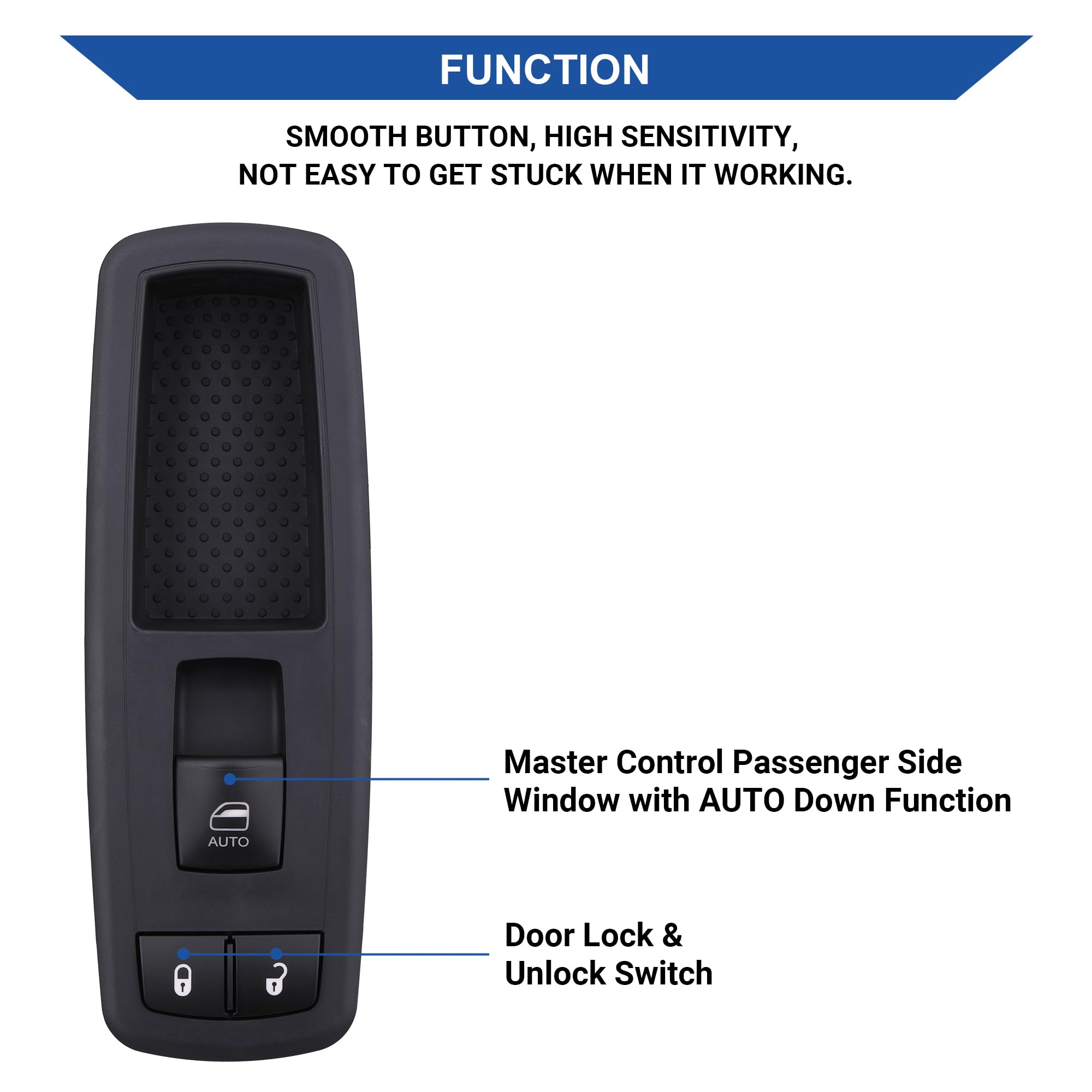 Obaee passenger window switch 4602544AG with 6-pin connector: easy installation.