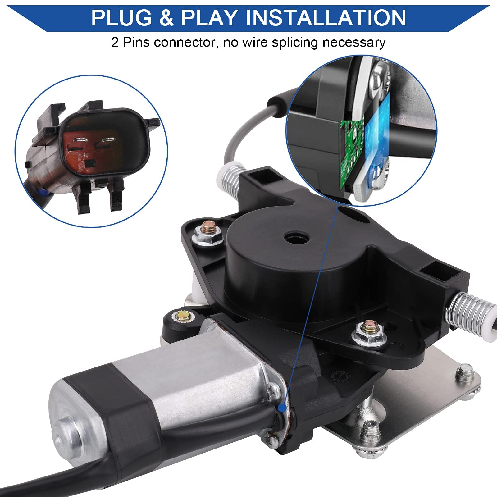 Obaee rear-door installation step image for easy plug-and-play replacement.