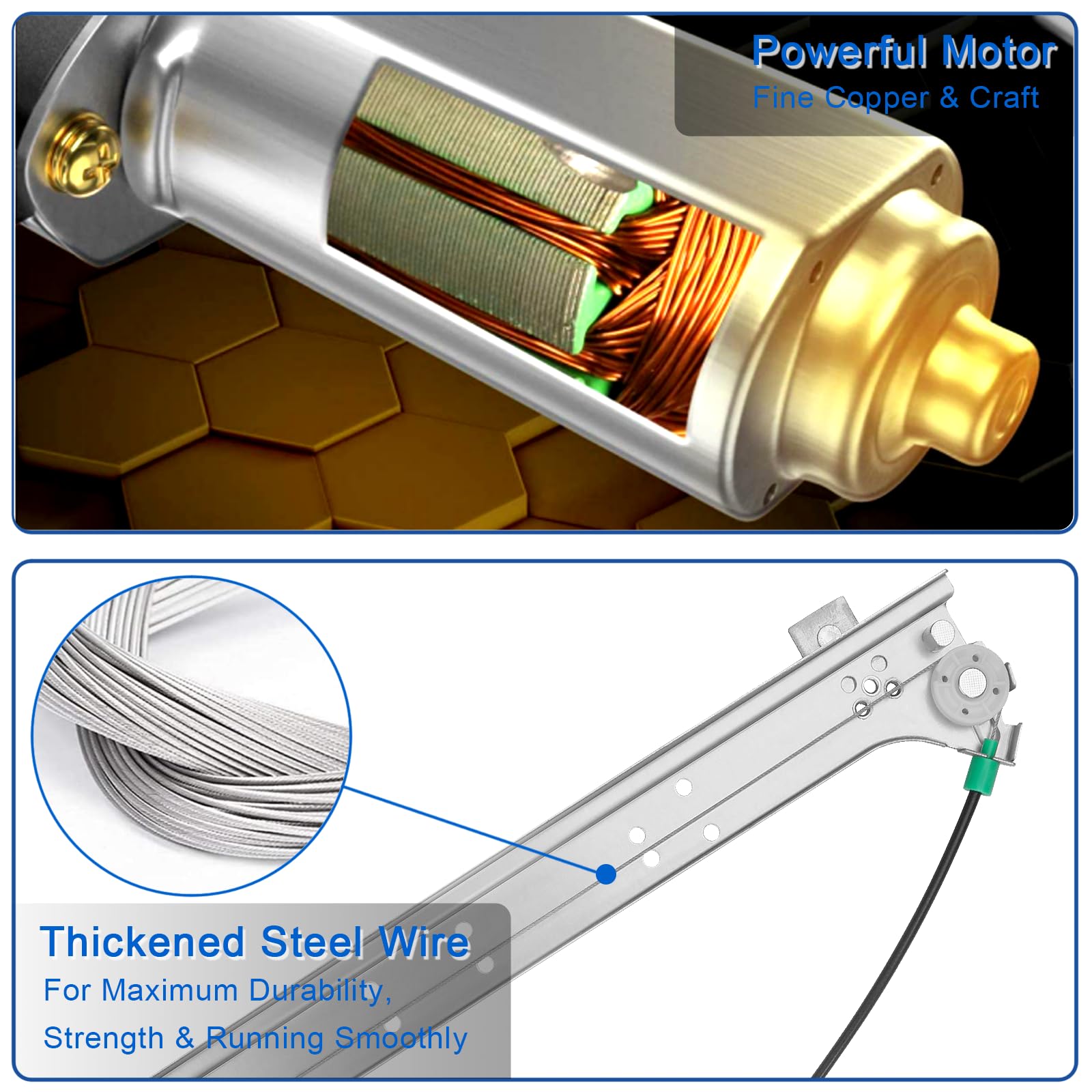 Obaee regulator and motor for GMC Sierra rear window; reliable operation