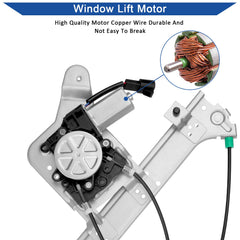Obaee rear passenger side regulator with motor for GMC Yukon XL; consistent window control