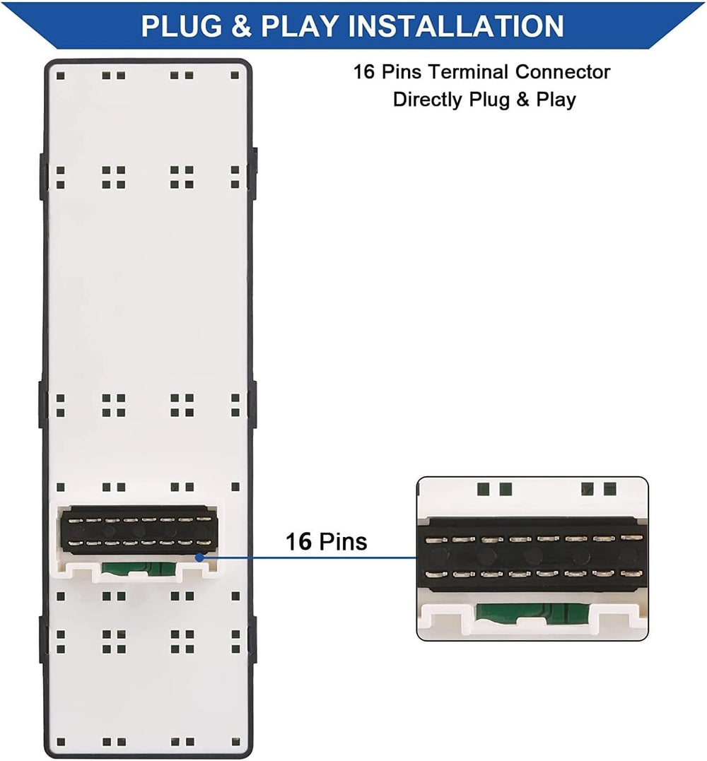 Obaee replacement window switch assembly installed in car, gray