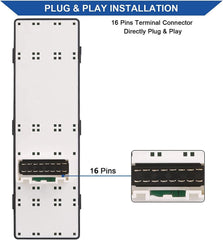 Obaee replacement window switch assembly installed in car, gray