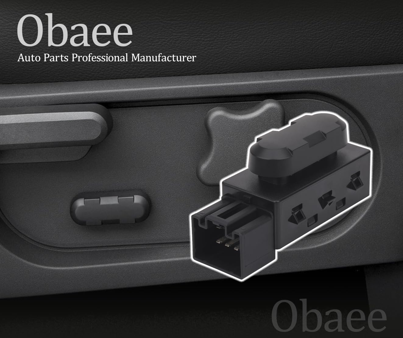 Obaee seat adjustment switch in car dashboard for comfort.