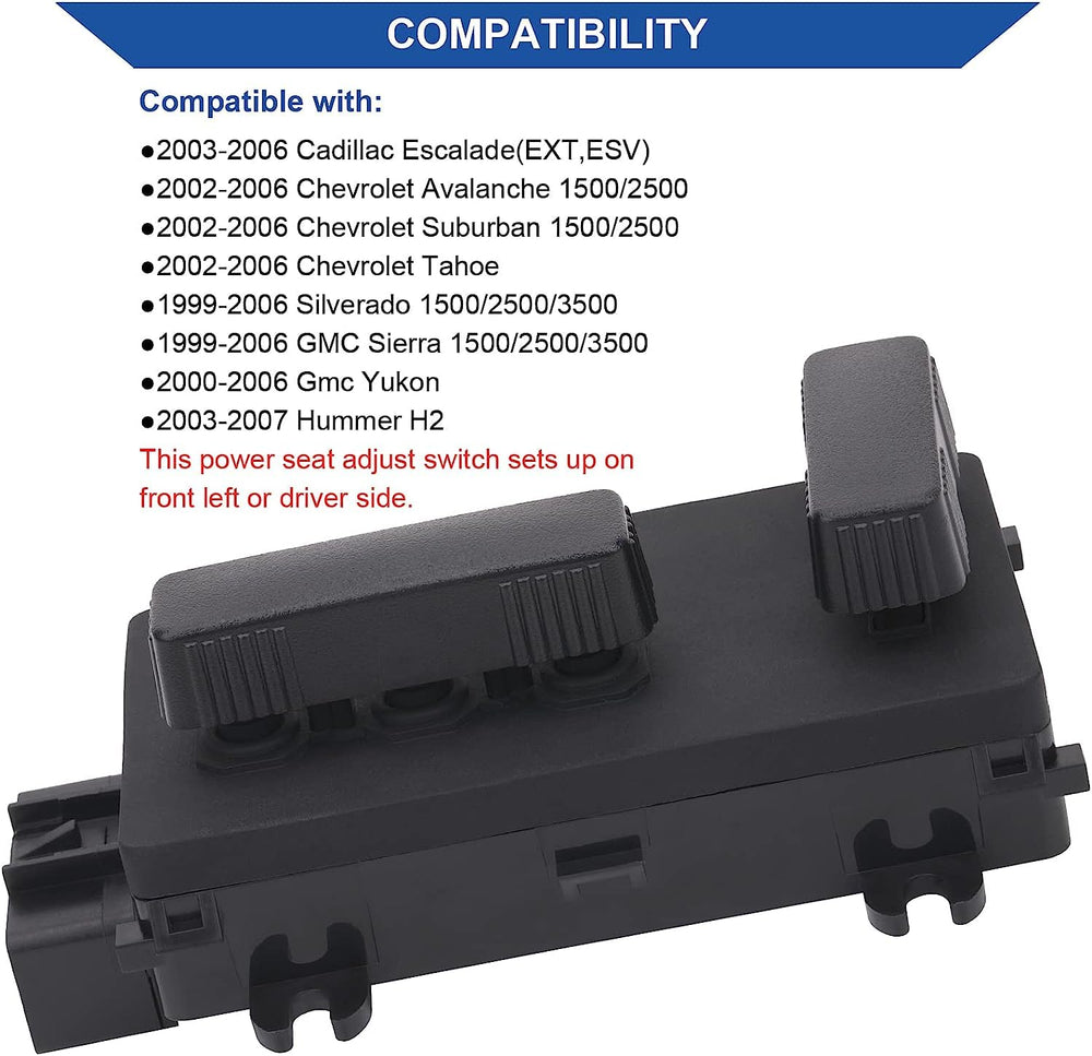 Obaee front-left recliner switch replacement for 12450166
