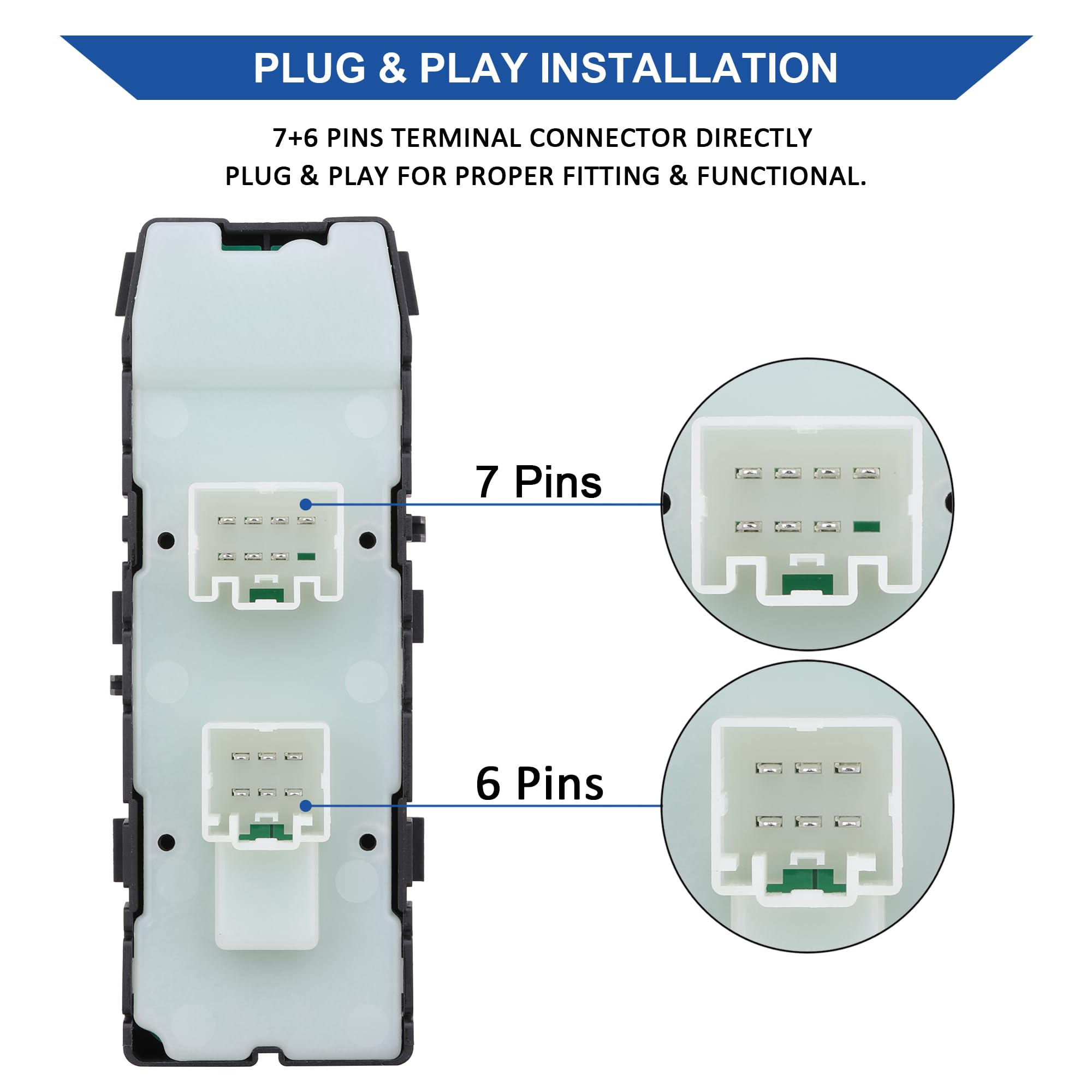 Obaee 7-pin and 6-pin connectors demonstrate easy plug-and-play installation.