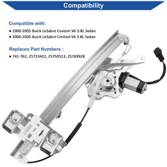 Obaee window regulator motor assembly front left supports reliable power window function.