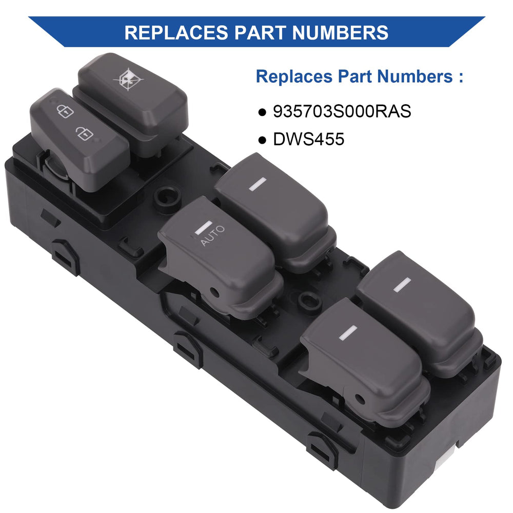 Obaee window switch out of package, gray, ready for installation