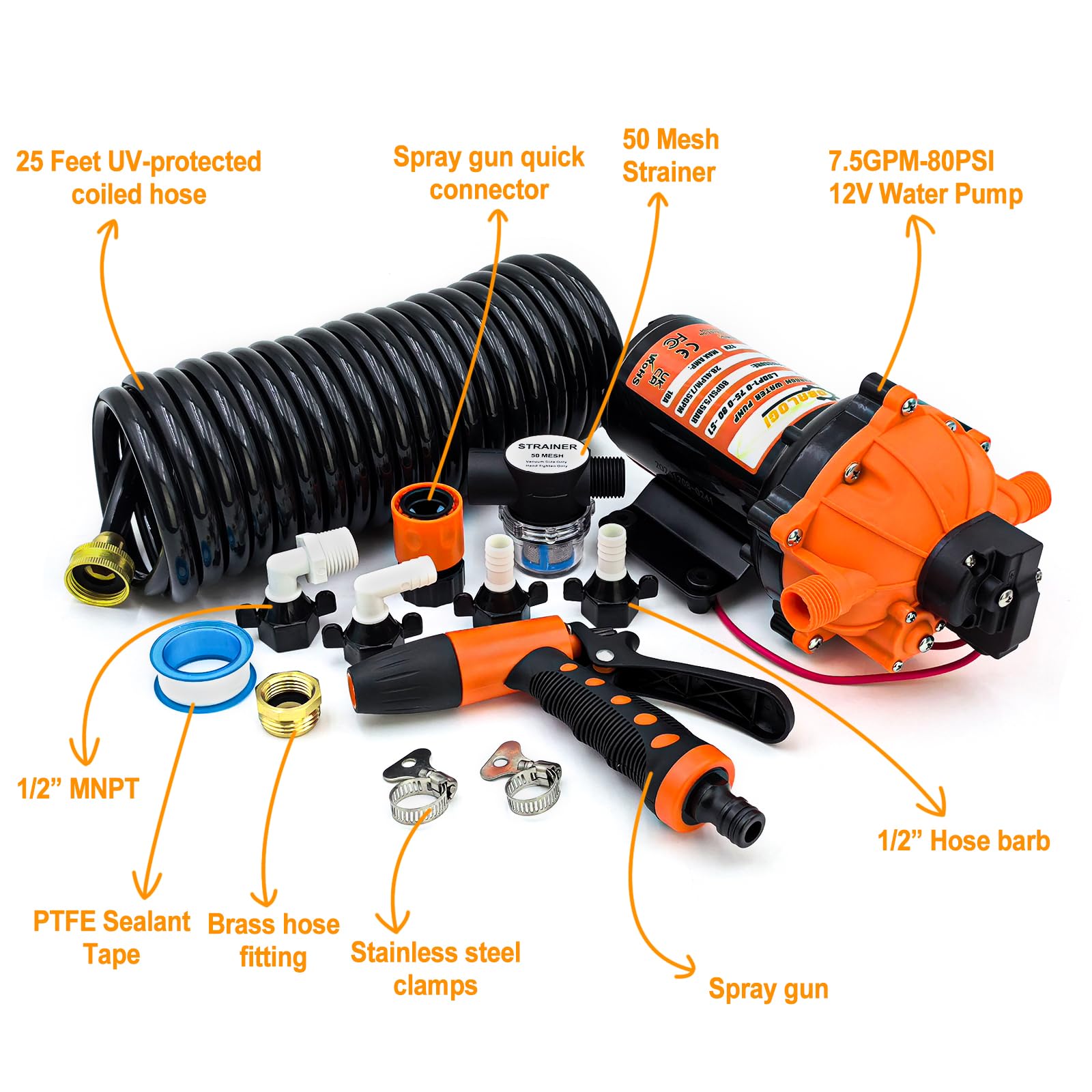 OBALOGI quick-connect nozzle in use for efficient freshwater cleaning on decks.