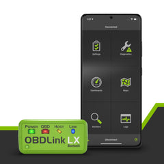 OBDLink LX Android app interface prepared for Torque and DashCommand.