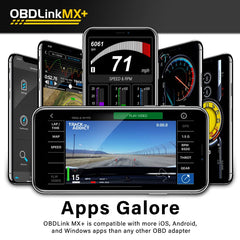 Live parameters screen shows ABS, SRS, and TPMS data in real time.