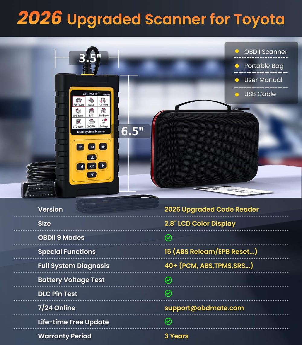 OM701 focuses on Toyota, Lexus and Scion coverage for trusted diagnostics.
