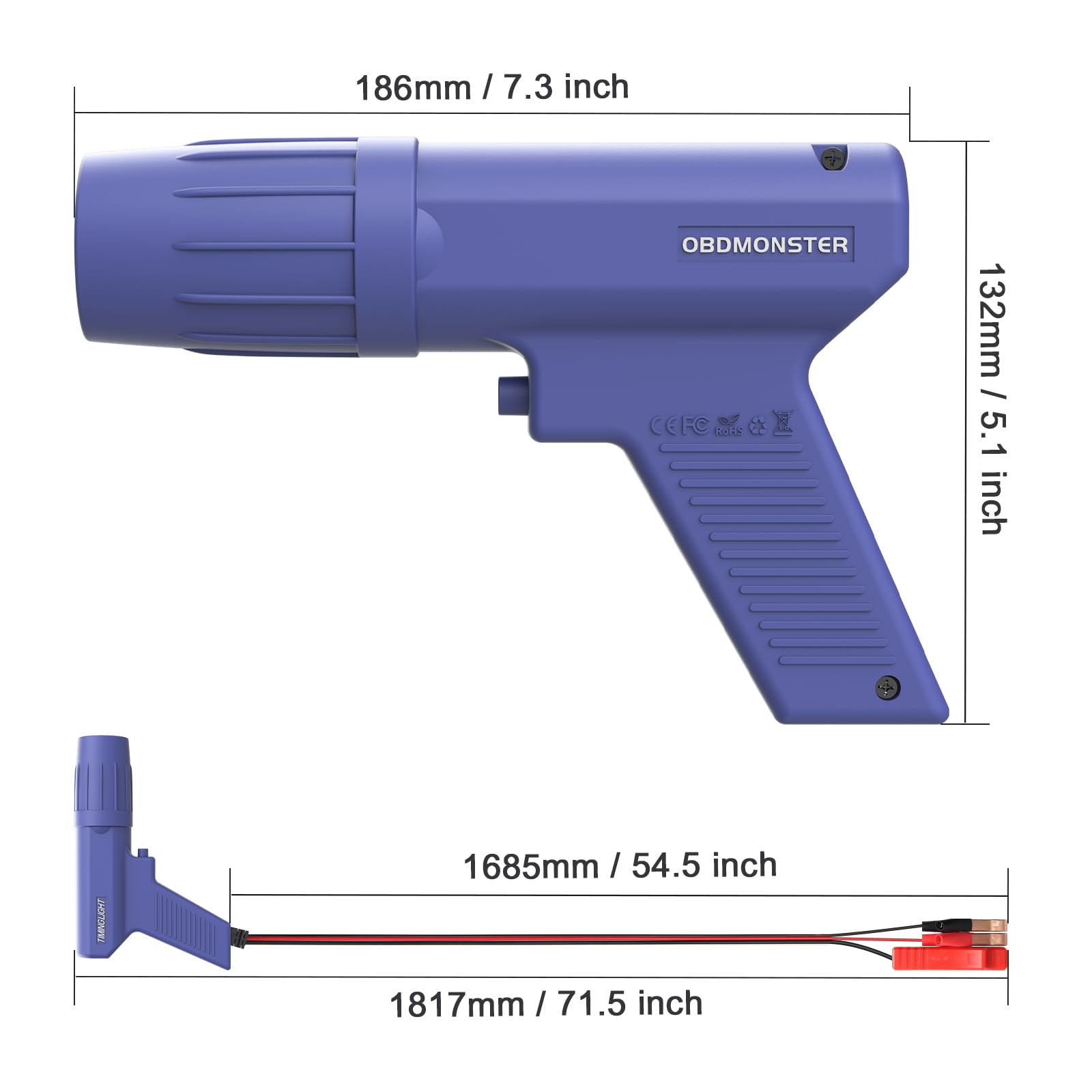 OBDMONSTER Pro ignition light ergonomic handle for comfortable operation.