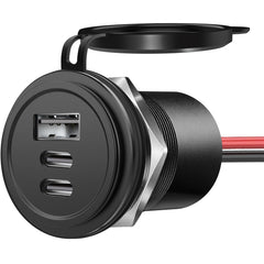 Obeaming 72W 3-Port USB outlet with triple charging ports for versatile on-the-road power.