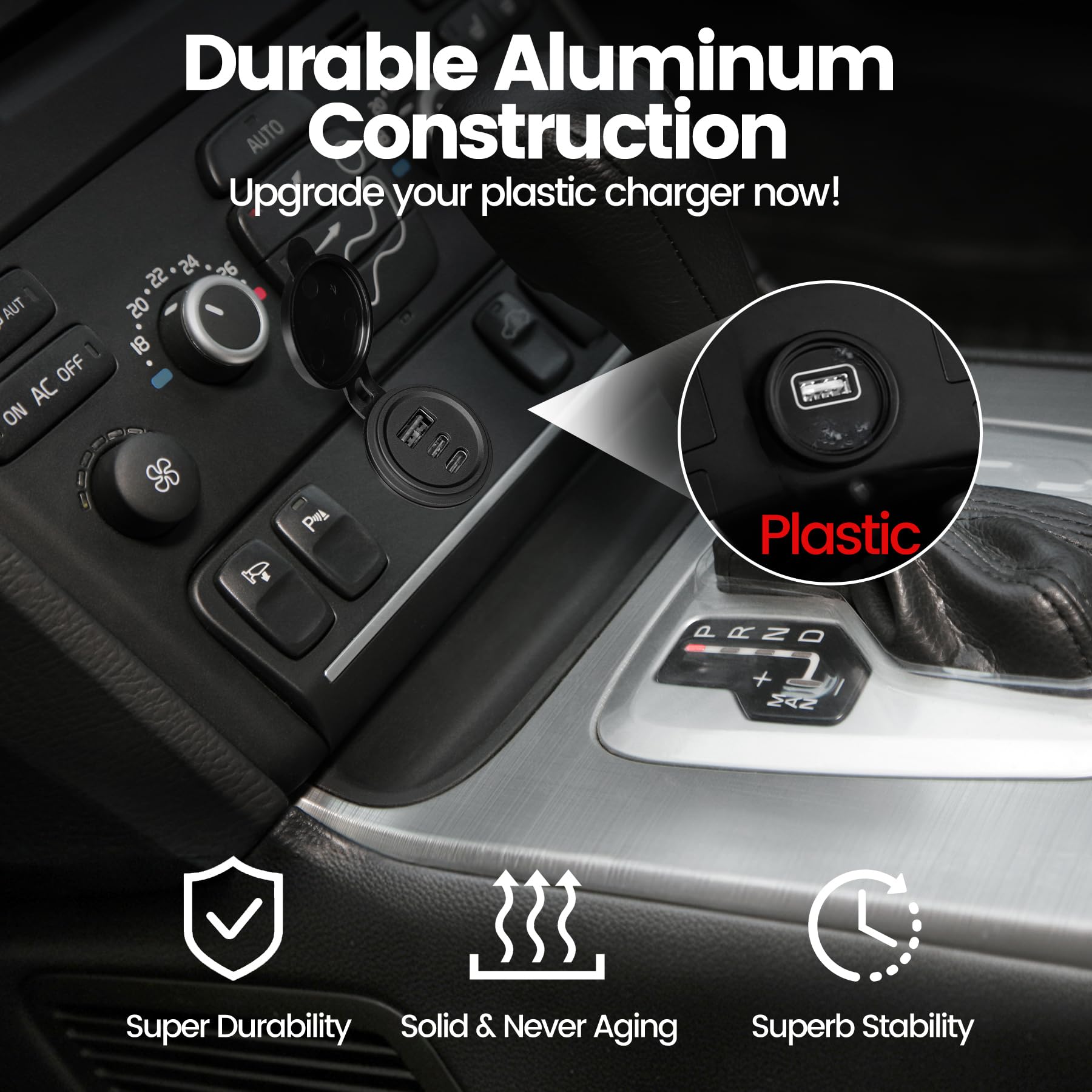 Obeaming all-aluminum body highlights durability and heat dissipation.