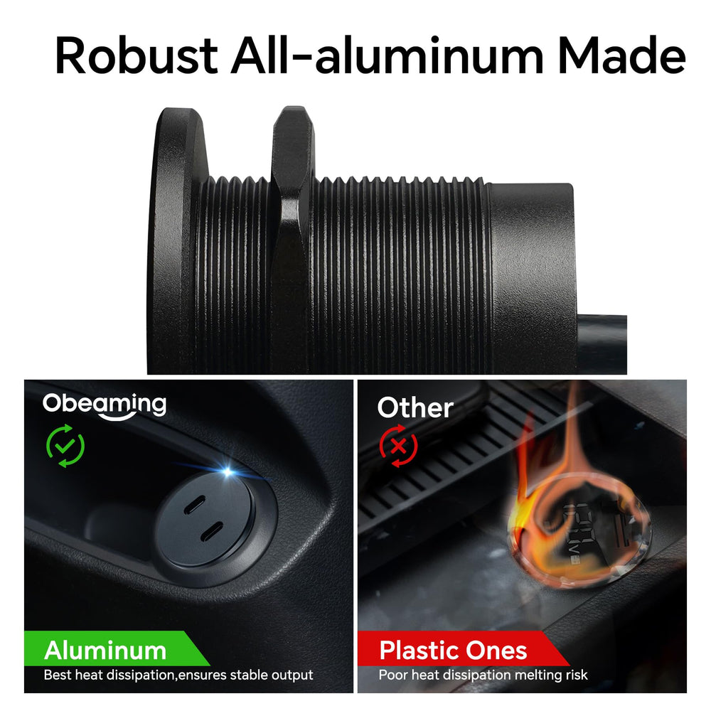 Obeaming aluminum chassis enhances durability and cooling.
