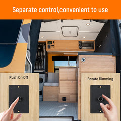 Obeaming dimmer push on/off switch for quick power control