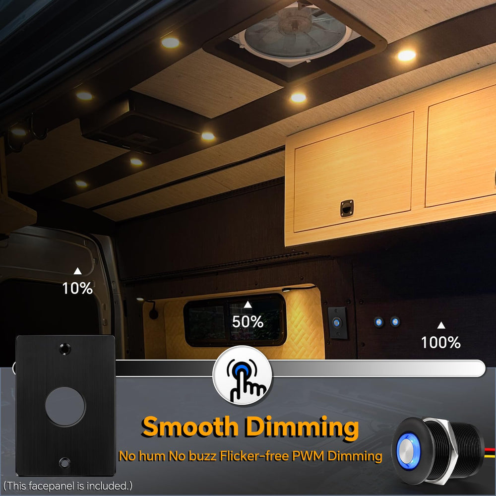 Obeaming PWM dimming control for smooth brightness changes